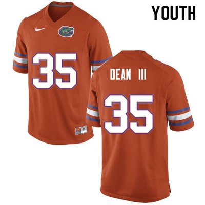 Youth Florida Gators #35 Trey Dean III NCAA Nike Orange Authentic Stitched College Football Jersey VVT3862IU